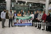حضور پرشور نوجوانان علاقه‌مند به کاراته در فرودگاه کرمان