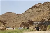 نمای پرسپکتیو از ریزشگاه آبشار فیض‌آباد راور