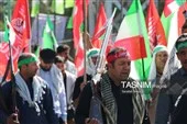 نمای هوایی از اجتماع بزرگ رزمایش جانفدای ایران در کرمان
